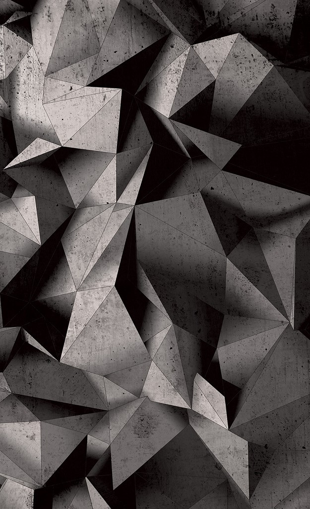 Триде флизелиновые фотообои Современная геометрическая абстракция 206x275 см 3Д острые углы (10091VEA)+клей