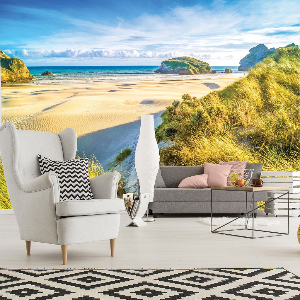 Флізелінові 3д фотошпалери літо пляж 368x280 см Хмари над морем (10248V10) +клей