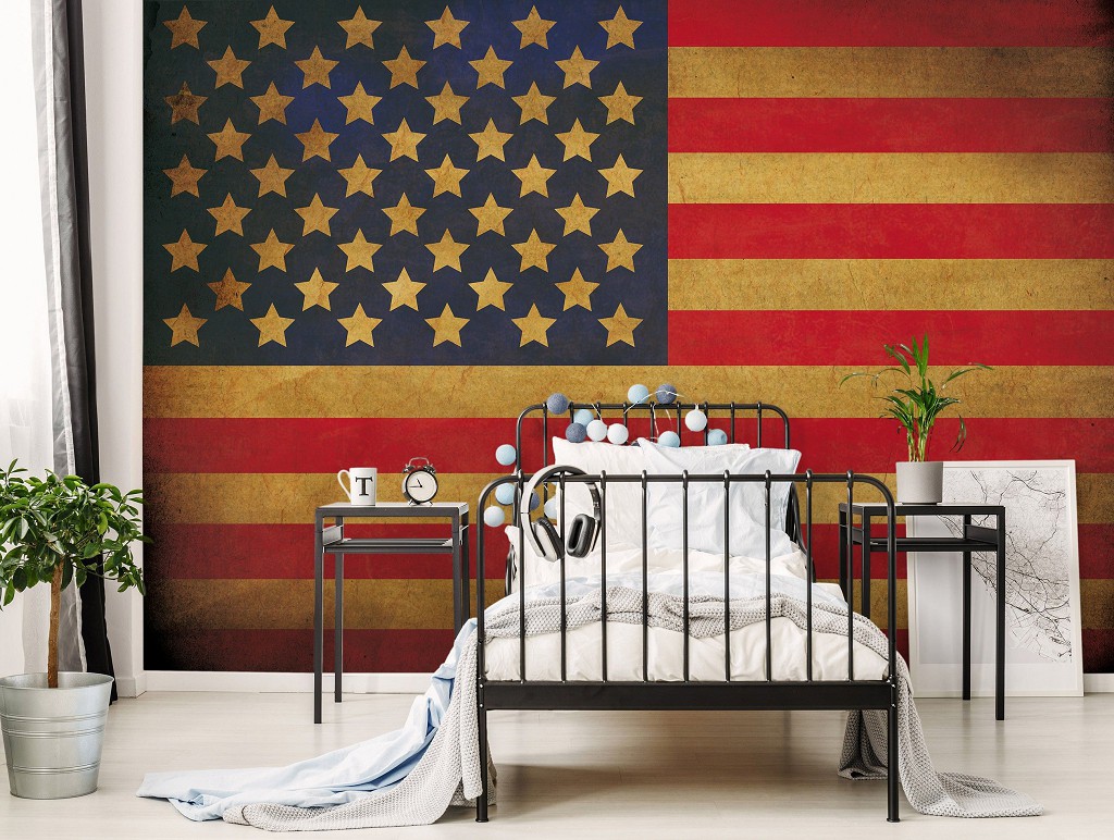 Флизелиновые фотообои Америка 416x254 см Флаг США (10679VEXXXL) +клей