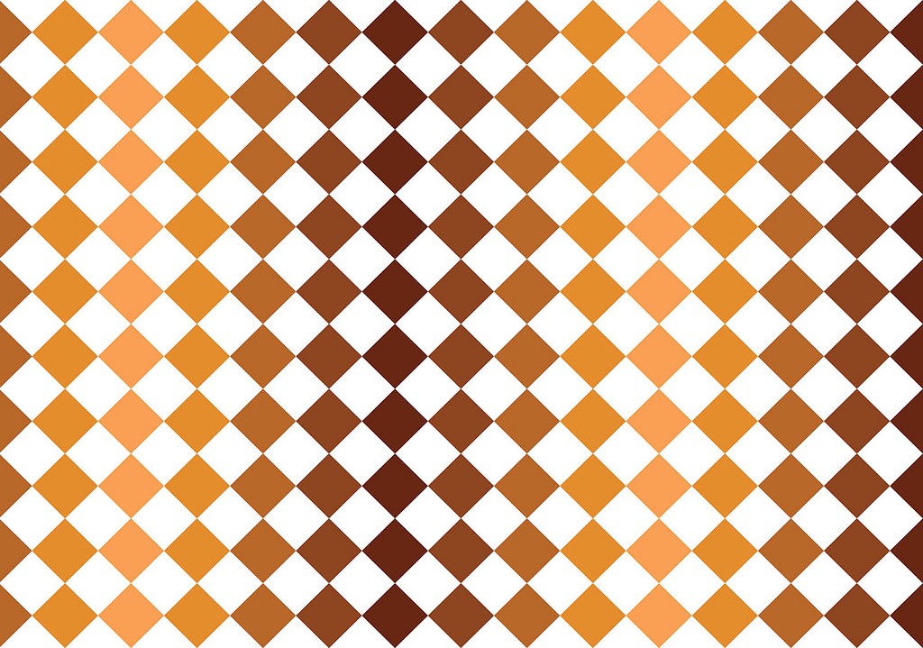 Флізелінові фотошпалери Квадрати Ромби Мозаїка Коричнева Плитка (10698V)+клей