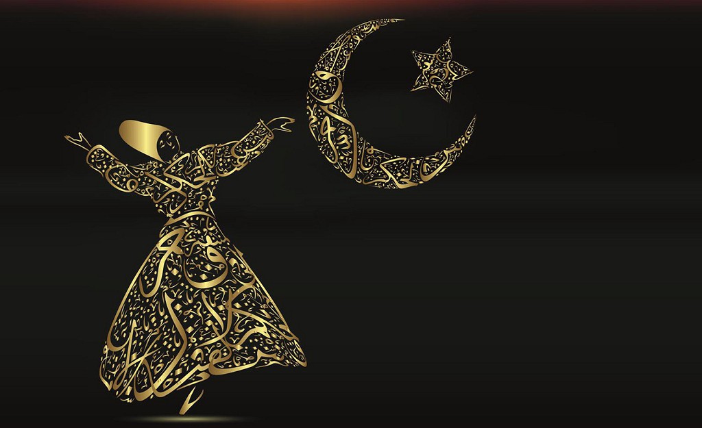 Спальня флизелиновые фотообои 254x184 см Арабский исламский танец (1080V4)+клей