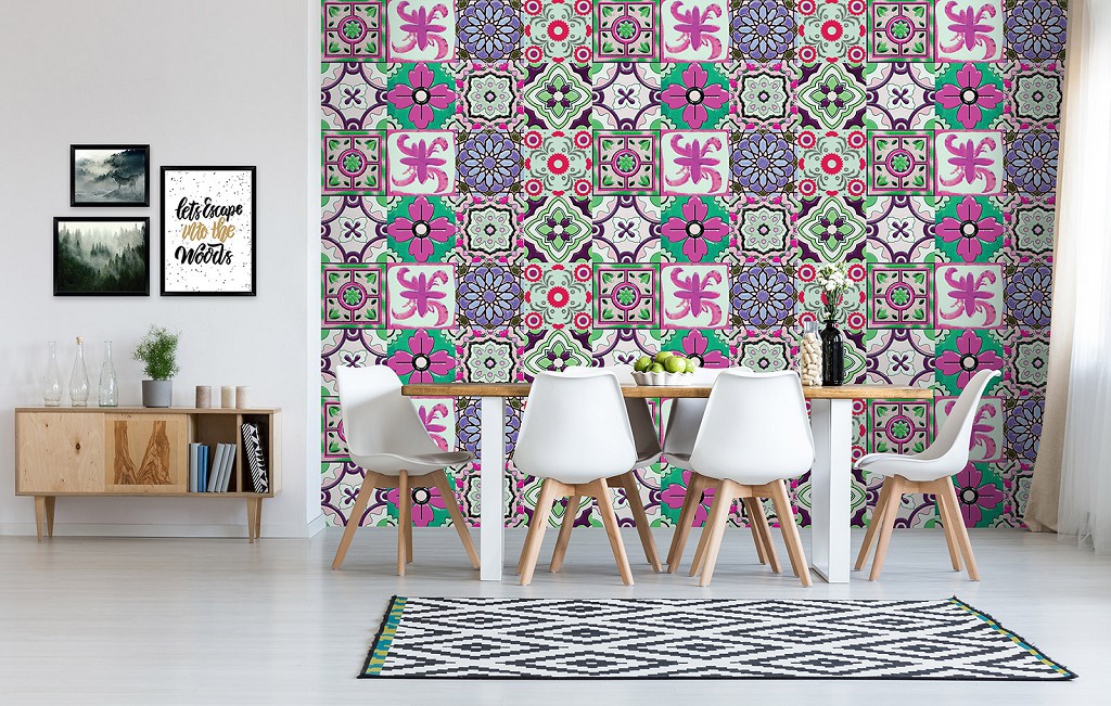 Флизелиновые фотообои 368x254 см Мозаика (11019V8)+клей