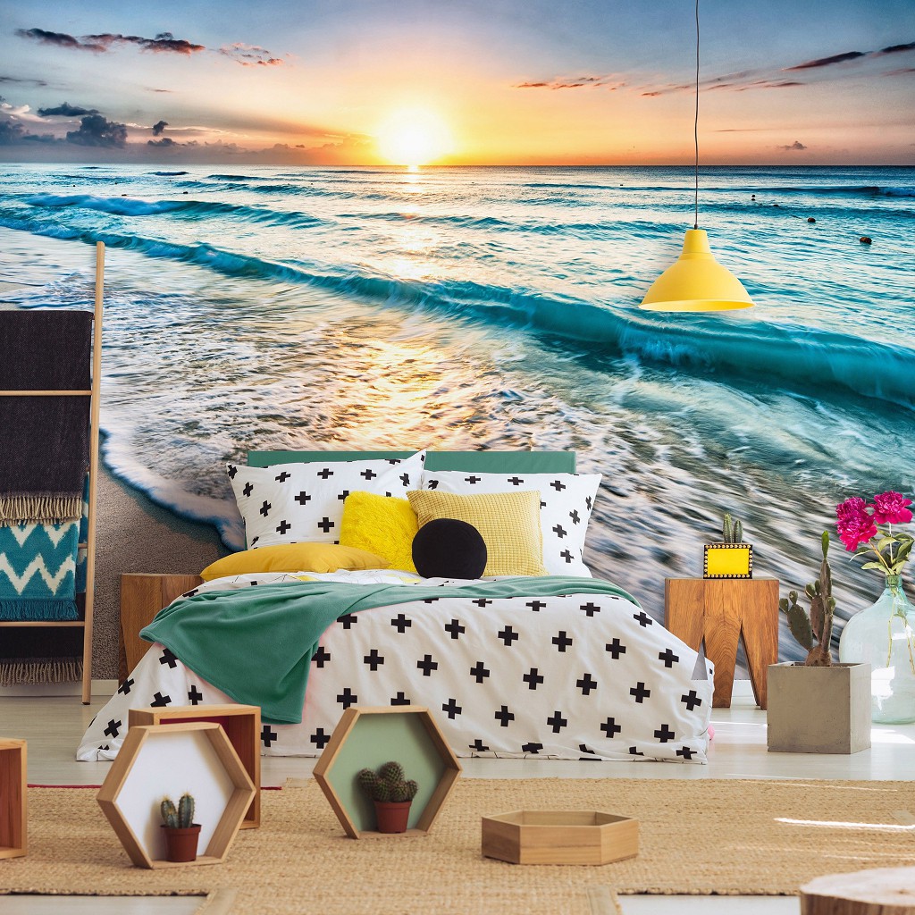 Флизелиновые фотообои фото 3D 312 х 219 см Волшебный закат и море (11040VEXXL)+клей