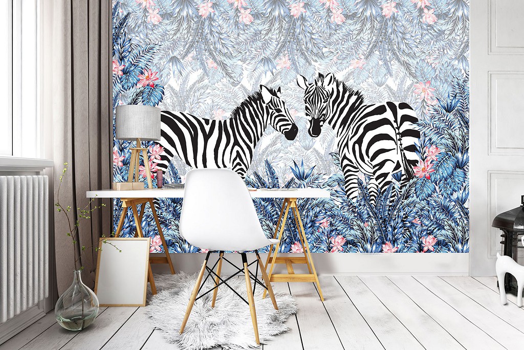 Флизелиновые фото обои абстракция Зебра (11087V)+клей