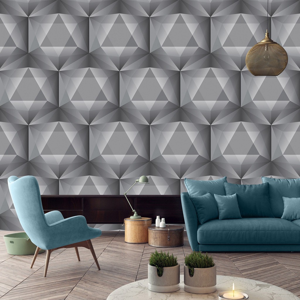 Флізелінові фото шпалери з геометричним малюнком Мозаїка (11206V)+клей