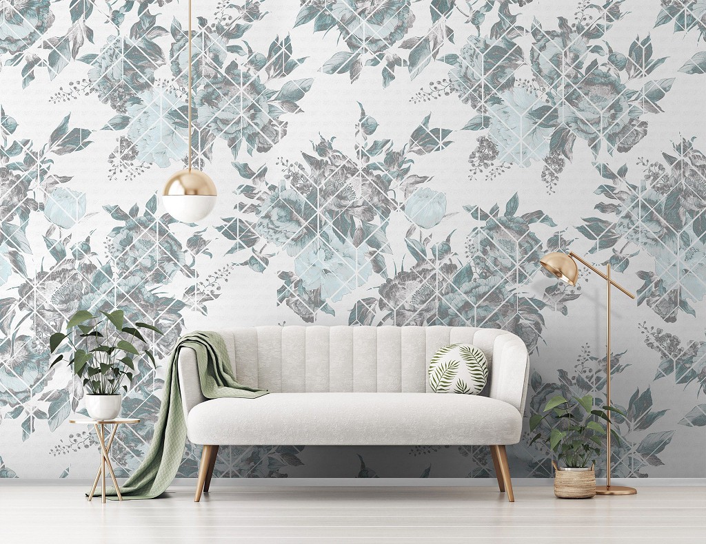 Флизелиновые фото обои абстракция Цветы (11239V)+клей