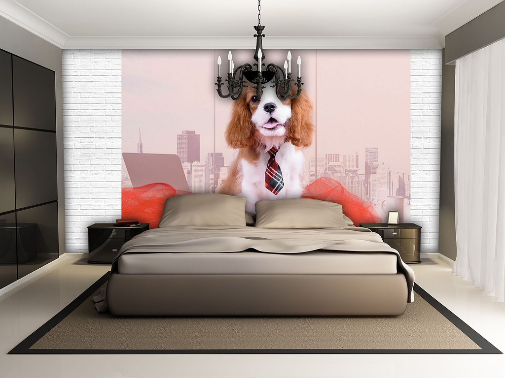 Флизелиновые обои фото 368x254 см Собака (11380V8)+клей