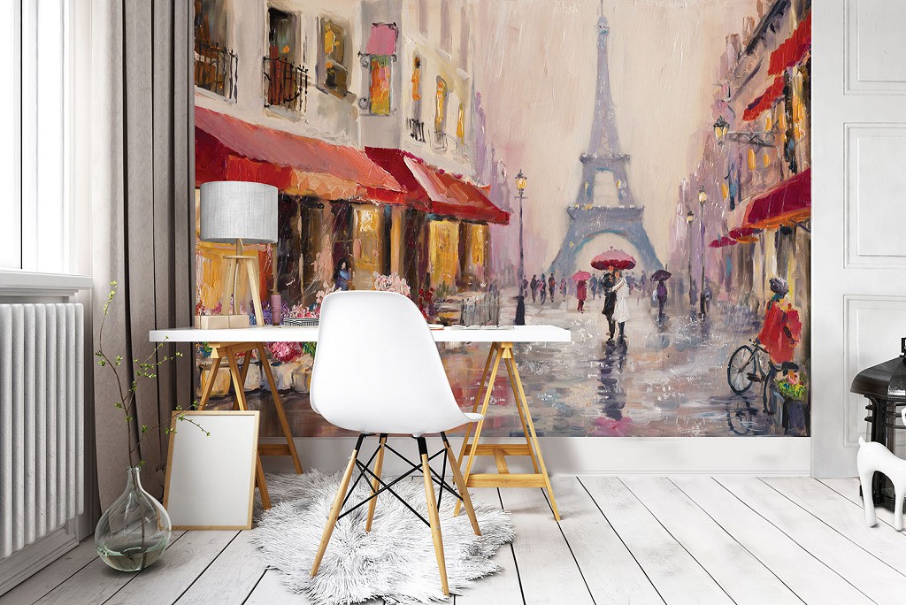 Флізелінові шпалери міста фото 254x184 см Париж (11512V4)+клей