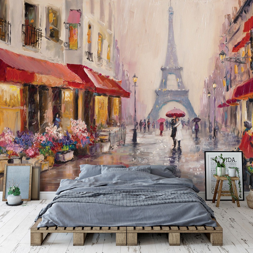 Флизелиновые фото обои город Париж (11512V)+клей