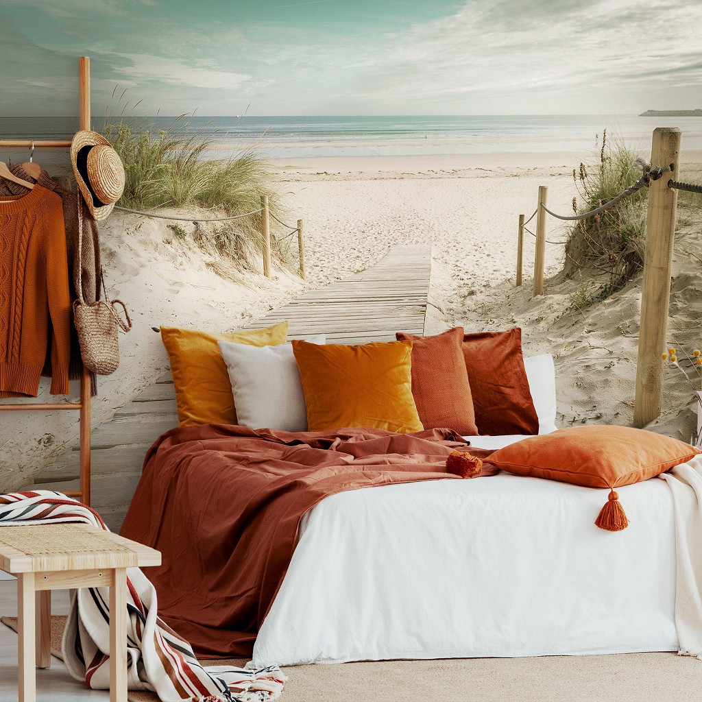 Флізелінові 3д фотошпалери 312x219 см Пляжна стежка до моря (11597VEXXL) +клей