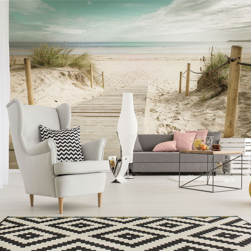 Флизелиновые 3D фото обои море пляж (11597V)+клей