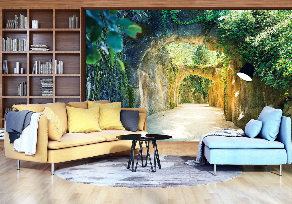 Флізелінові 3Д фотошпалери на стіну 416x254 см Алея (11679VEXXXL)+клей