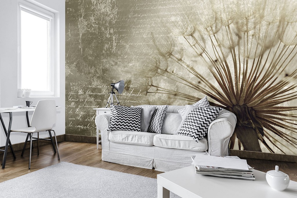 Фотообои 3д цветы 254x184 см Арт одуванчик (11683P4)+клей