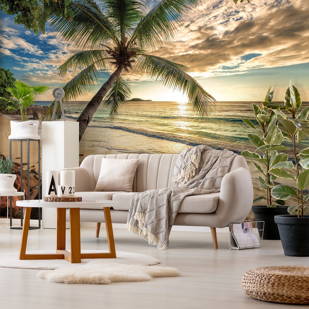 Флізелінові 3d фото шпалери 416x254 см пляж (11732VEXXXL)+клей