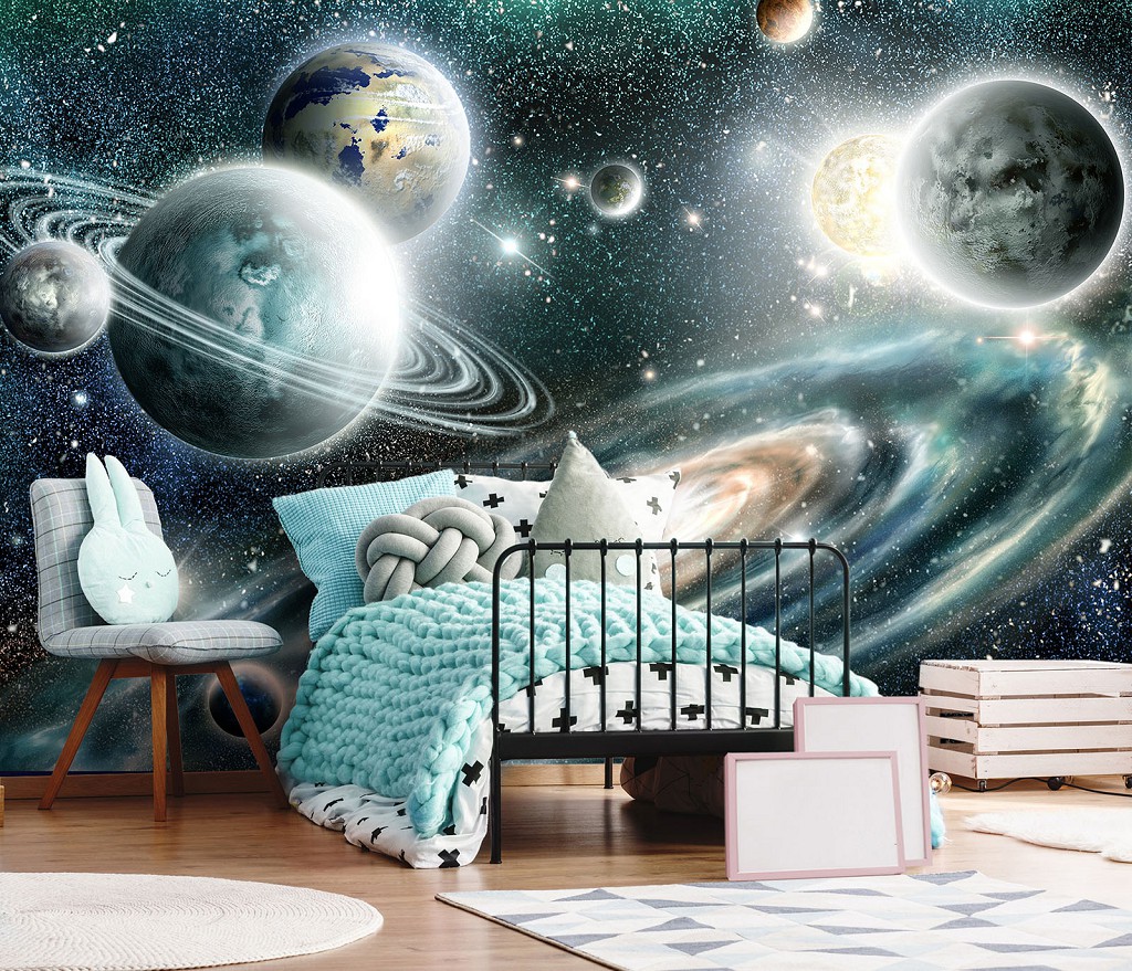 Флизелиновые фотообои звездного неба 368x254 см Космос (11896V8)+клей