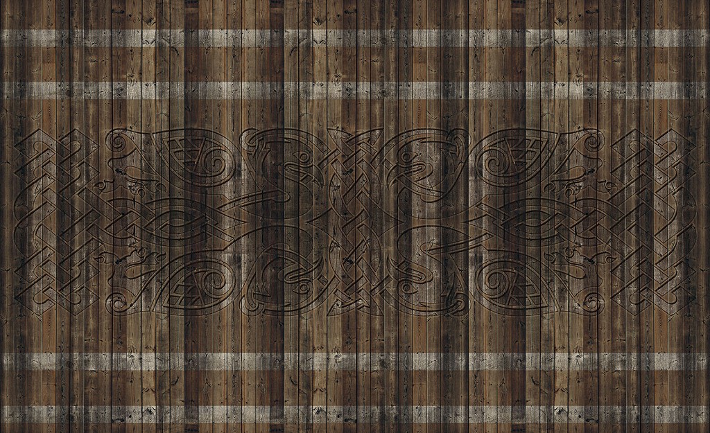 Флизелиновые фотообои прихожая 368x254 см Узор на коричневых досках (1199V8)+клей