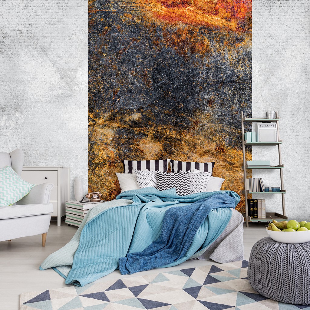 Флизелиновые фотообои искусство 184x254 см Структура металлическая ржавчина (12049V4A)+клей