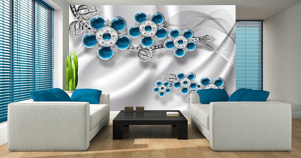 Флізелінові фотошпалери 3д квіти 520x318 см Ексклюзивний дизайн (12058VEXXXXXL) +клей