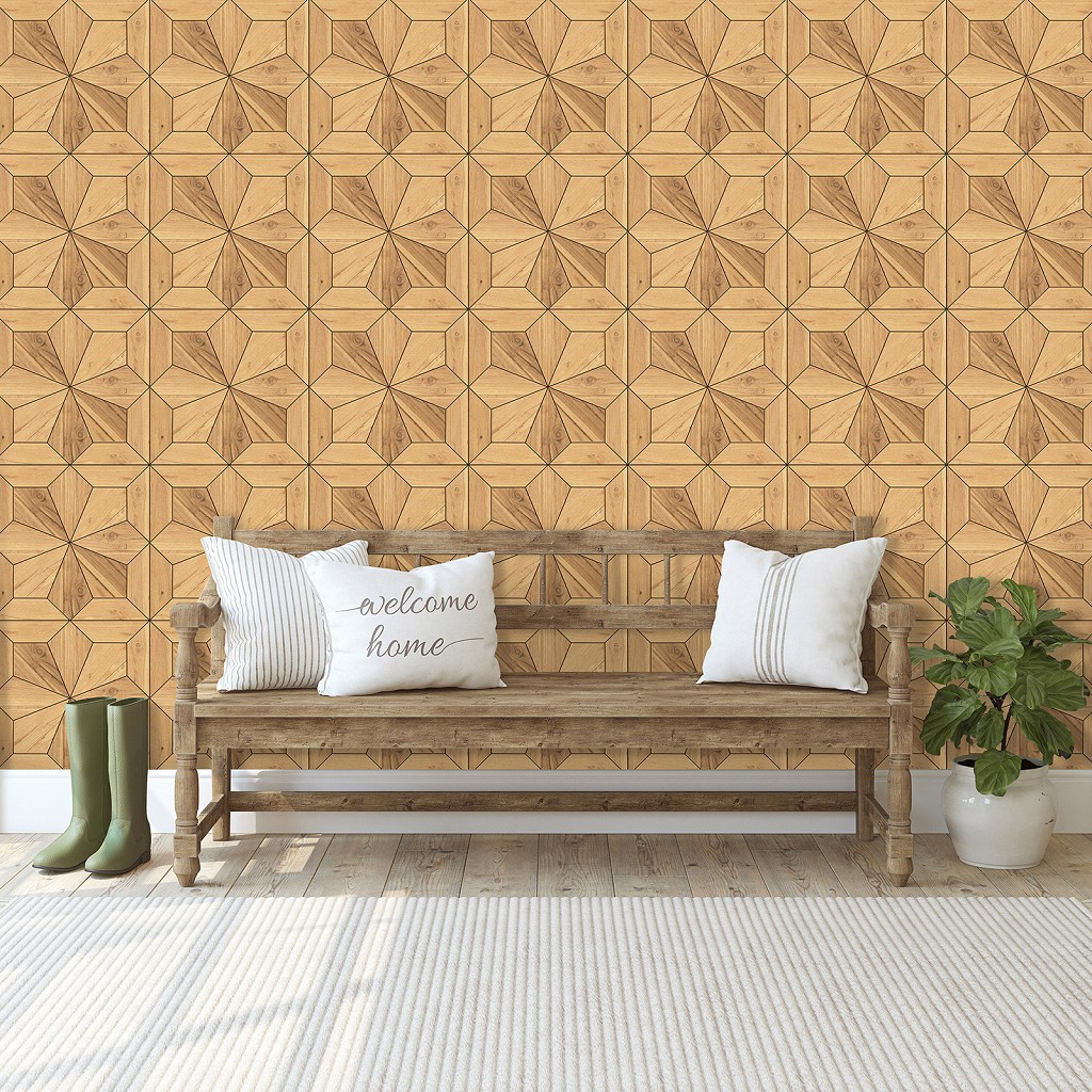 Геометрія на флізелінових фото шпалерах Дерев'яні дошки (12091V)+клей