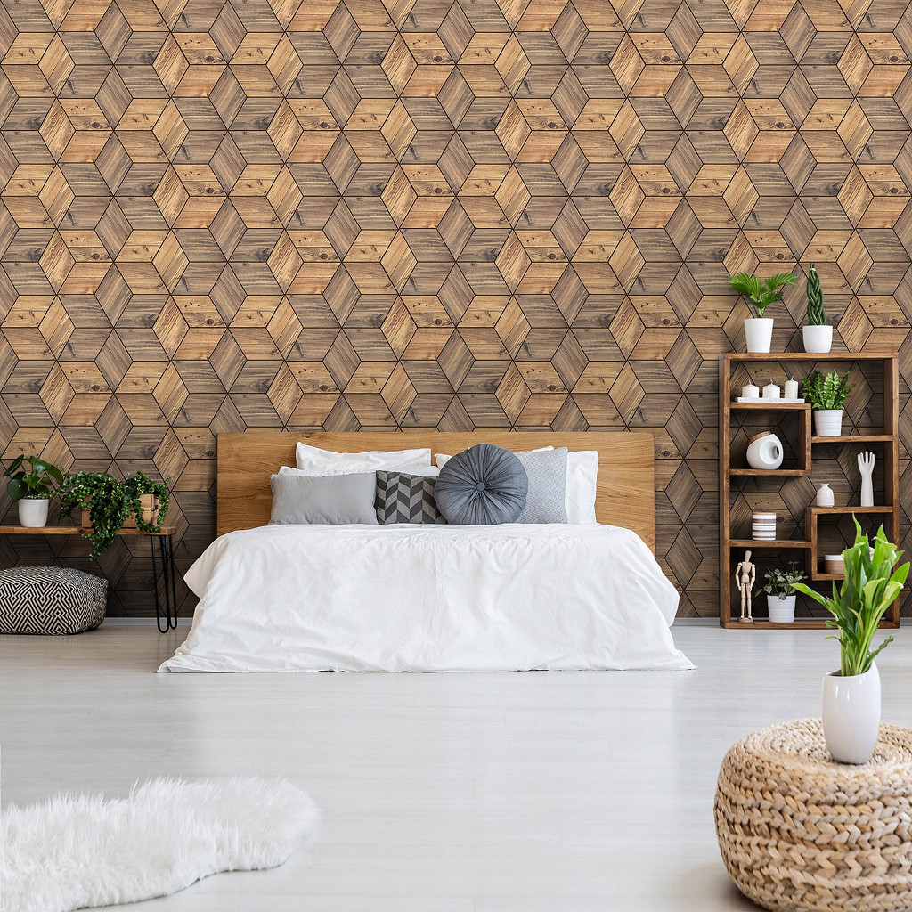 Флізелінові фотошпалери 312x219 см Дерев'яний паркет (12092VEXXL) +клей