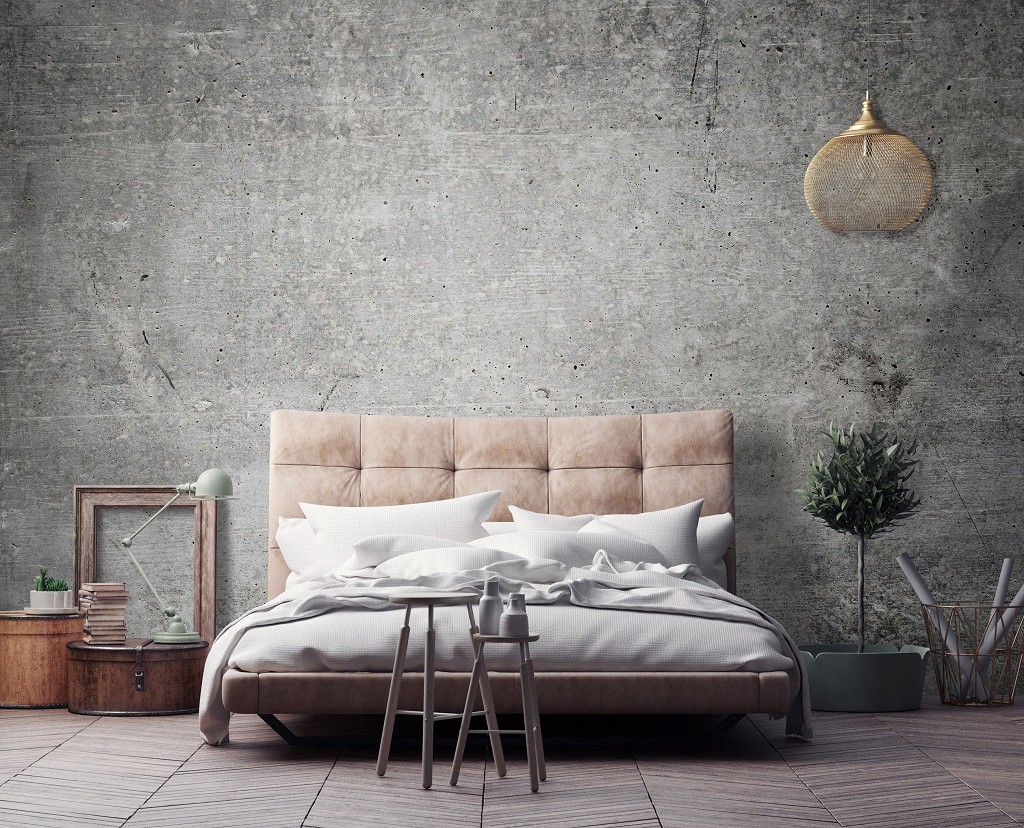 Флізелінові фотошпалери бетон 520x318 см Лофт Структура Імітація Темна стіна (12137VEXXXXXL) +клей