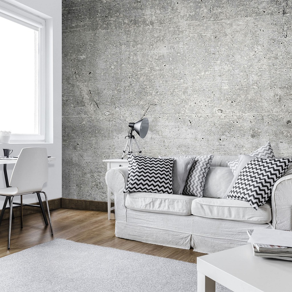 Флізелінові фотошпалери ретро Лофт Структура Імітація Темна бетонна стіна (12137V)+клей