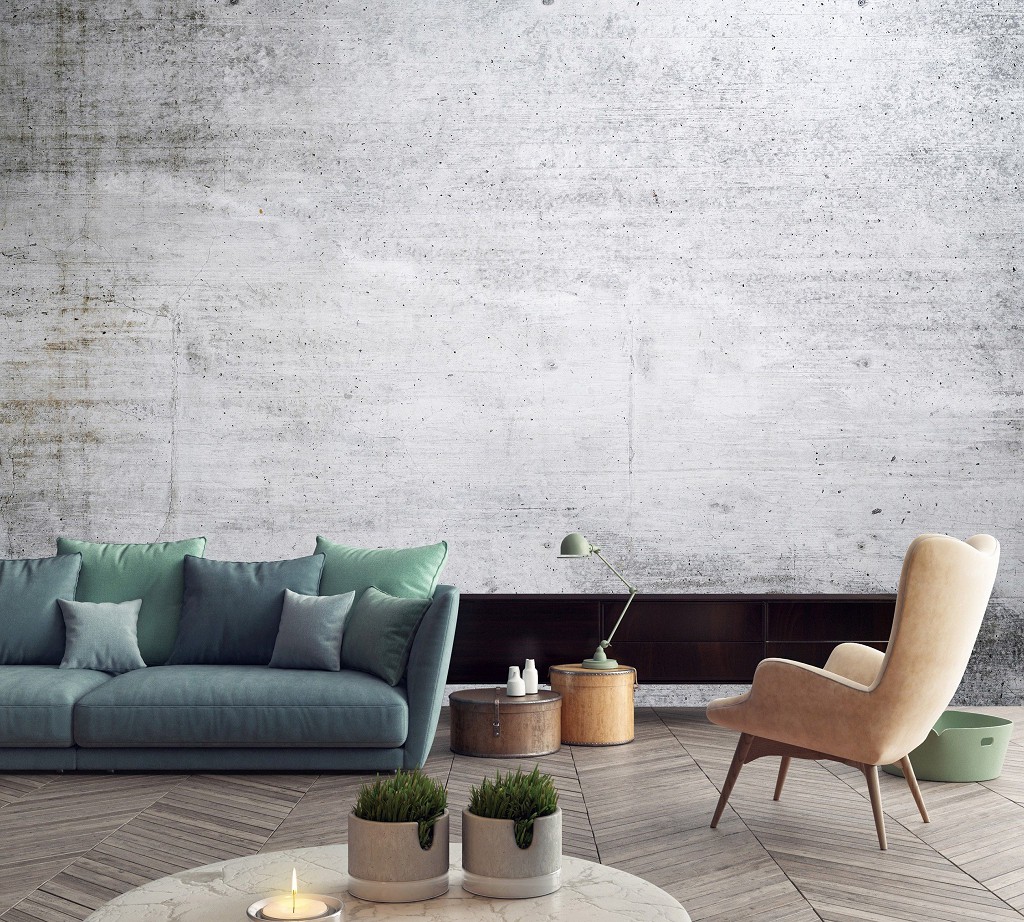 Ретро флізелінові фотошпалери 520x318 см Імітація Структура Світло-сірий Бетон (12138VEXXXXXL) +клей