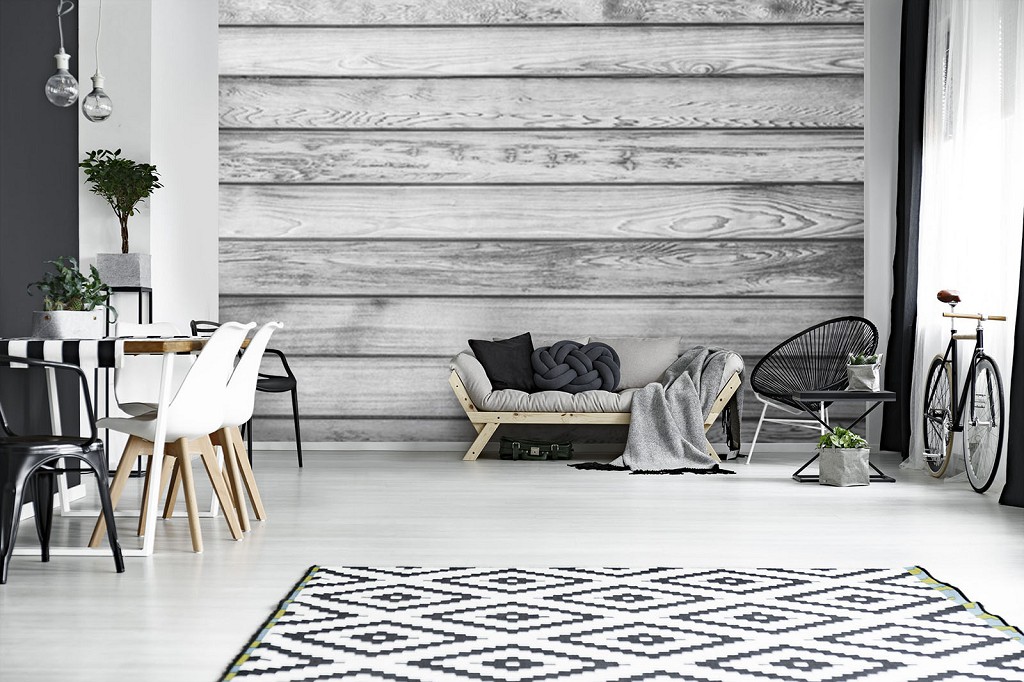 Флізелінові фотошпалери під дерево 312x219 см Структура дощок імітація (12141VEXXL) +клей