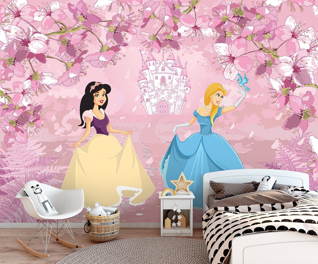 Флизелиновые фотообои 460x300 см Для детей Принцессы Девочки Сказка (12531V12) +клей
