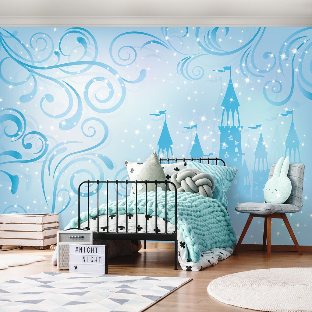 Флізелінові дитячі фотошпалери замок 368x254 см Казковий палац принцеси (12544V8) +клей