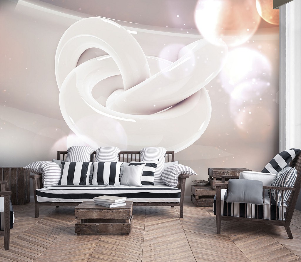 Зд флизелиновые фотообои 520x318 см Абстракция кольца и сферы (12552VEXXXXXL) +клей