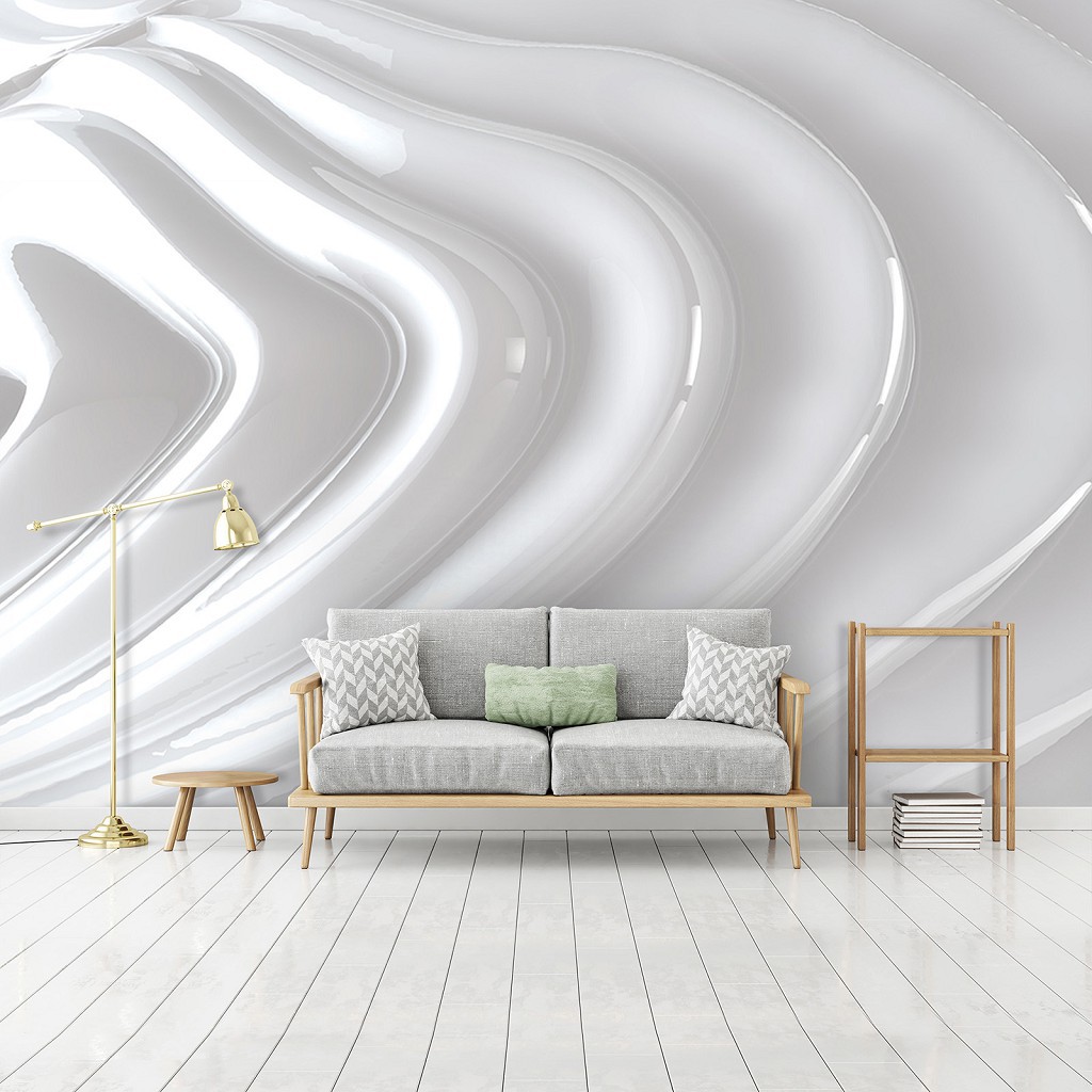 Флизелиновые 3D фотообои 312х219 см волна на стене (12566VEXXL)+клей