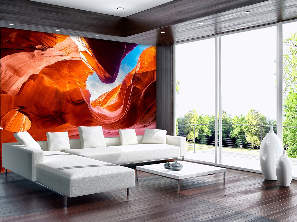 Флізелінові 3д фотошпалери гори краєвид ландшафт 368x280 см Каньйон Антилопи в Аризоні (12662V10) +клей