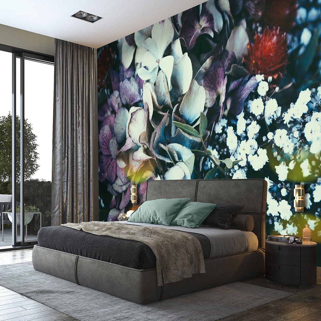 Флизелиновые фотообои Композиция из разных цветов (12742V)+клей