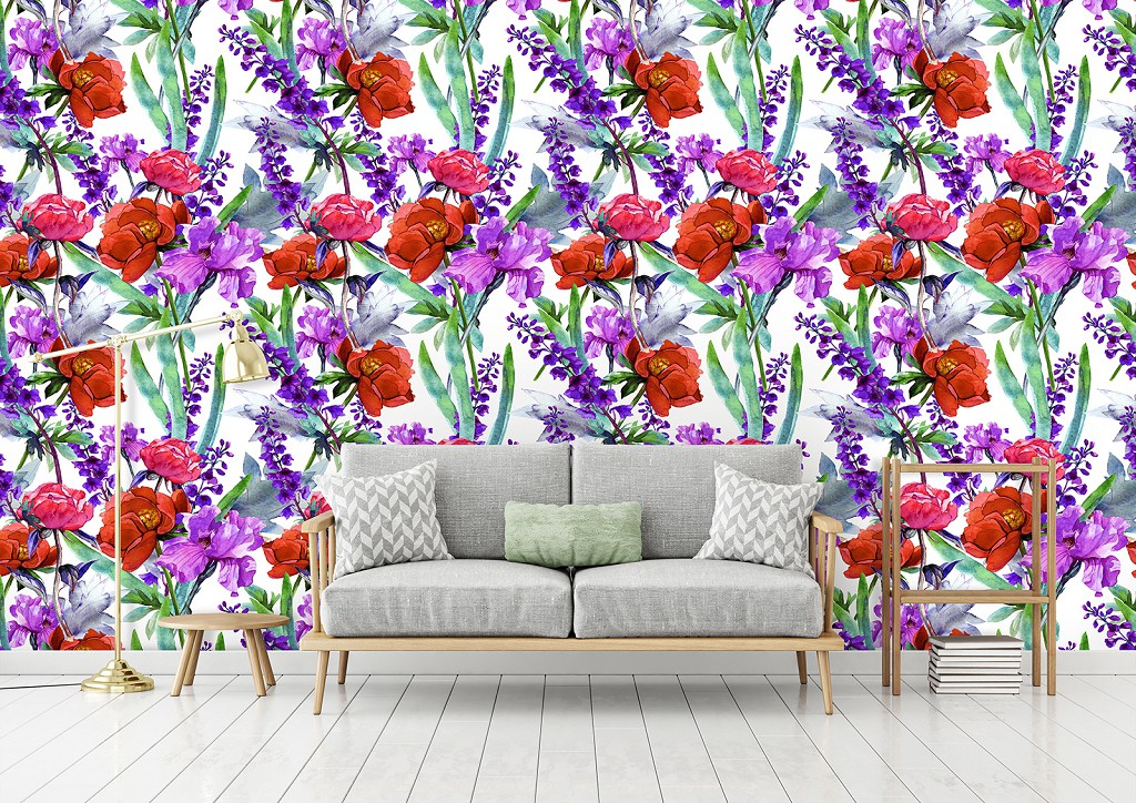 Флізелінові фотошпалери рослини 520x318 см Яскравий квітковий принт (13017VEXXXXXL) +клей