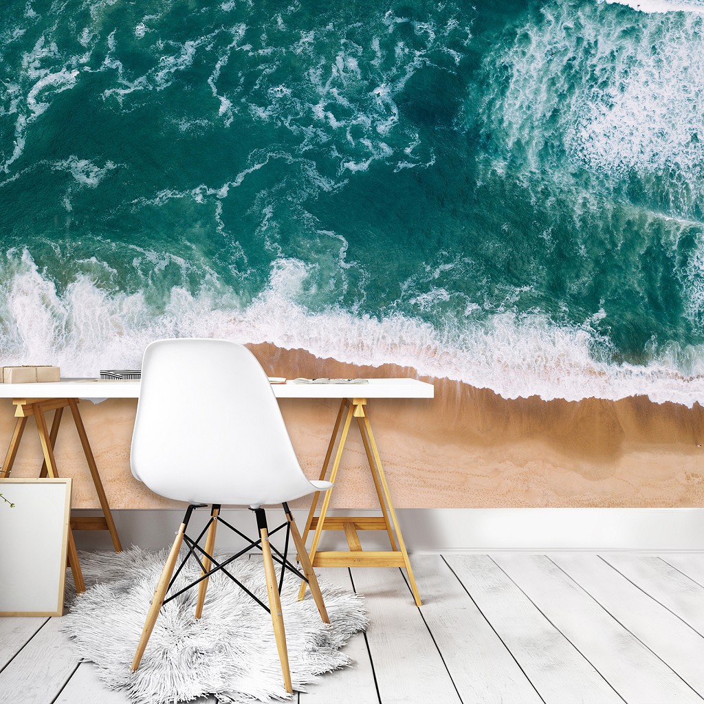 Флізелінові фотошпалери Вид на морський пляж зверху (13033V)+клей