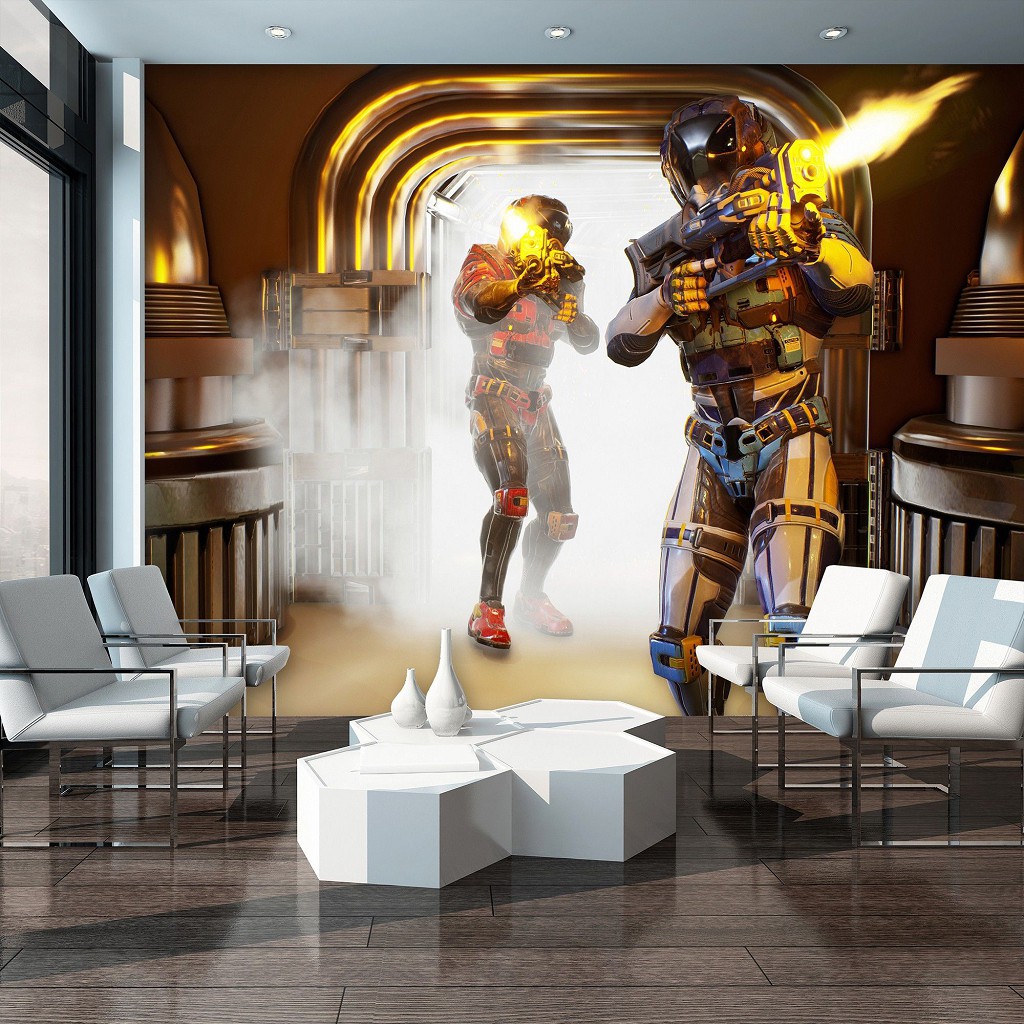 Флизелиновые фото обои фантастика 312 x 219 см Солдаты из космоса - Космические рейнджеры (13327VEXXL)+клей