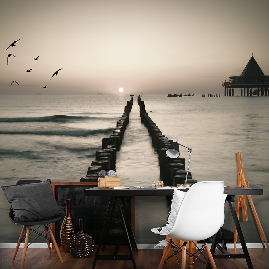 Флізелінові 3D фотошпалери на стіну 312x219 см Море - Дорога до океану (13350VEXXL)+клей