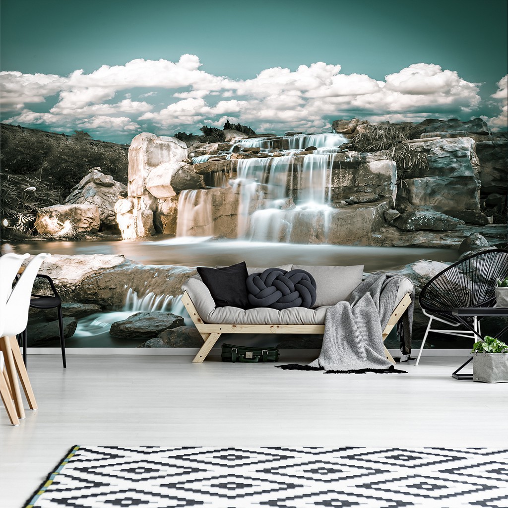 Природа флизелиновые фотообои 3D Большой водопад (13360V)+клей