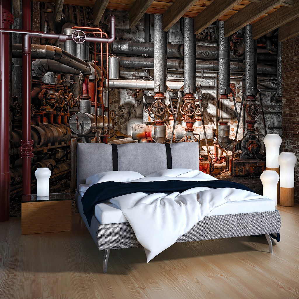 Флизелиновые фотообои винтаж 3D 416 x 290 см Историческая - Старая фабрика (13362VEXXXXL)+клей