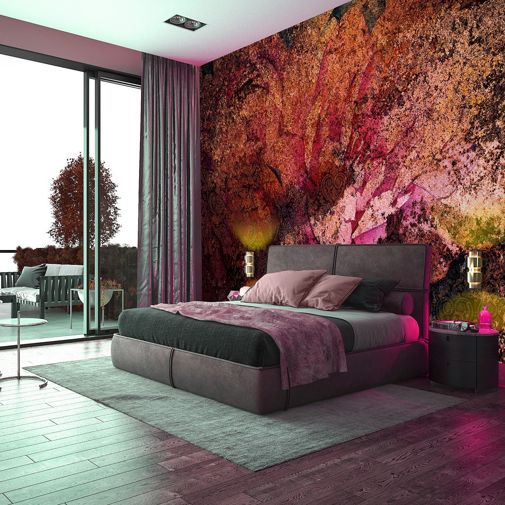 Готовые флизелиновые фотообои Узор на стене (13479V)+клей