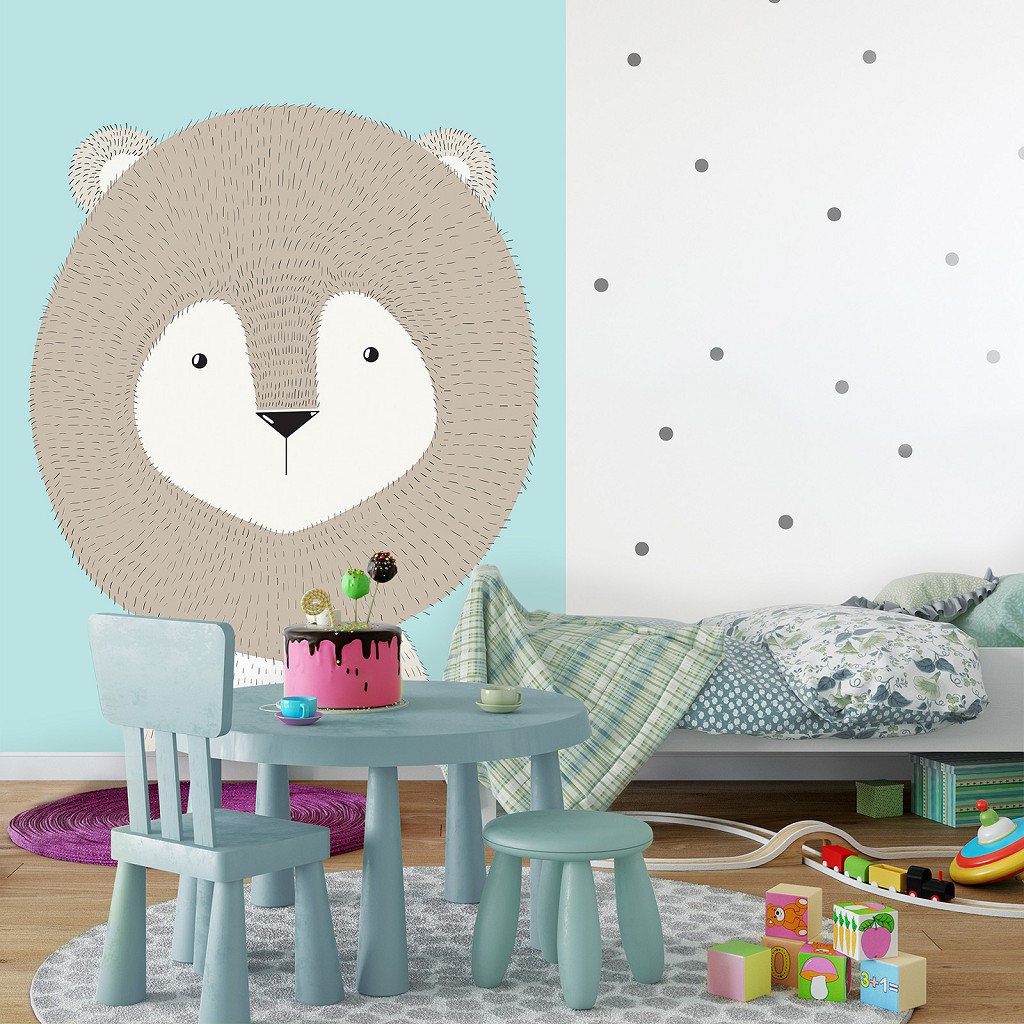 Фотошпалери флізелінові 206x275 см Левеня для дітей (13494VEA)+клей