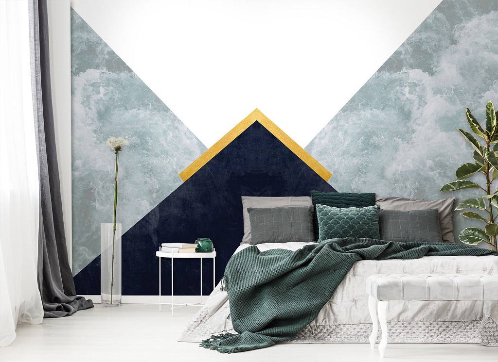 Флизелиновые фотообои 368 x 254 см Абстракция - Геометрические фигуры из мрамора (13561V8)+клей