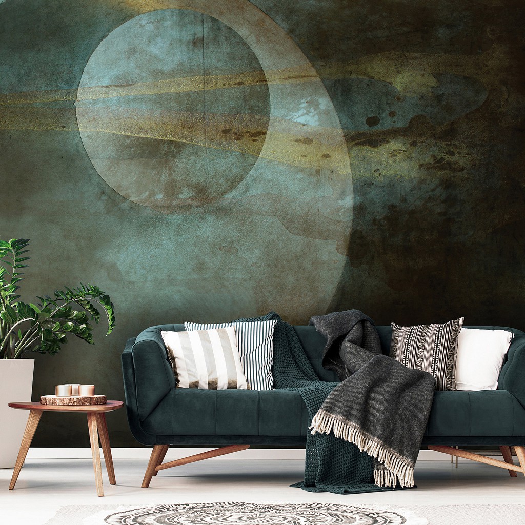 Абстрактні флізелінові фотошпалери 416x290 см Кола на іржі (13692VEXXXXL)+клей