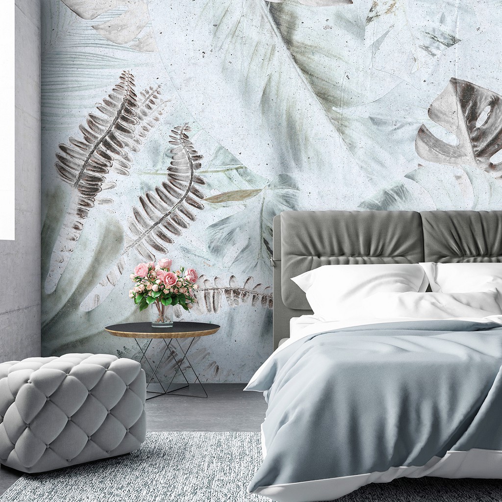 Флизелиновые фотообои природа 368 x 280 см Цветы - листья на старой бумаге (13703V10)+клей