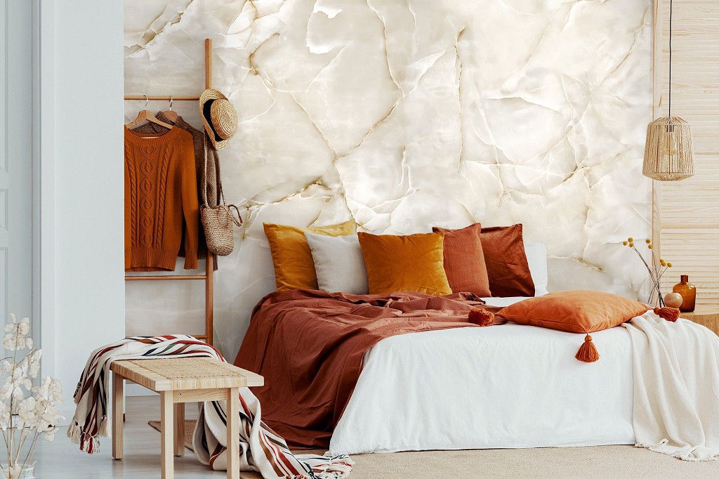 Флизелиновые фотообои 368 x 280 см Абстракция - Чистый светлый мрамор (13718V10)+клей