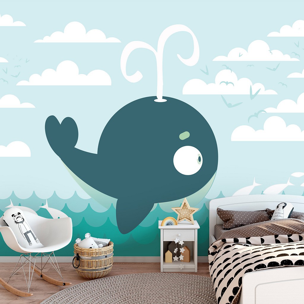 Красиві флізелінові фотошпалери 520x318 см Дитячі - Милий китеня (13742VEXXXXXL)+клей