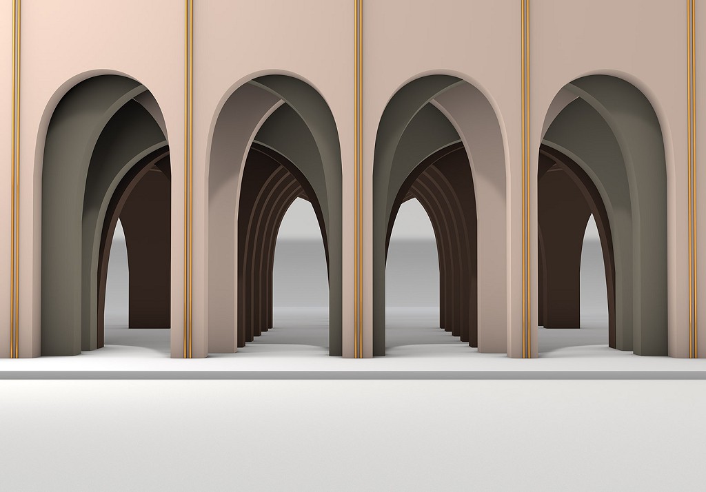 Фотообои флизелиновые 416 x 254 см Абстракция - Минимализм. Запутанный лабиринт (13748VEXXXL)