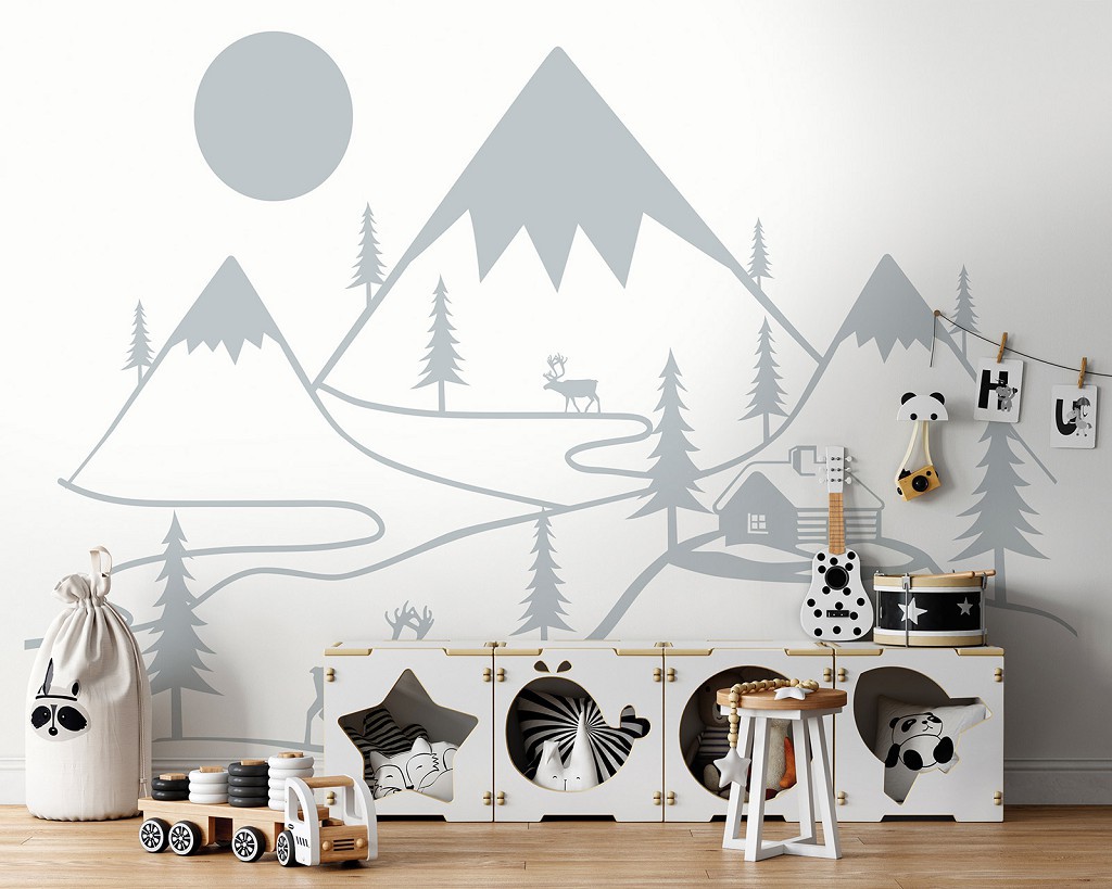 Флізелінові фотошпалери 312x219 см Краєвид - Гірський будиночок у снігу (13769VEXXL)+клей