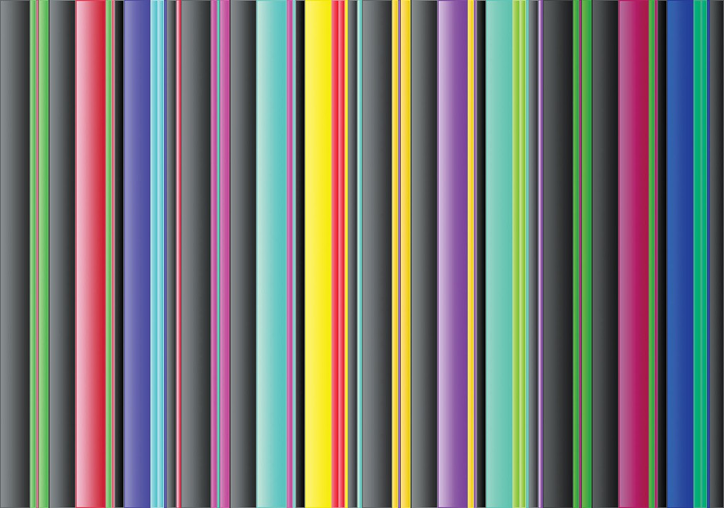 Флізелінові фотошпалери на всю стіну 416x254 см Різнокольоровий смугастий візерунок (1381VEXXXL)+клей